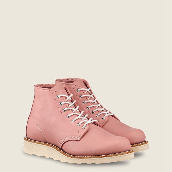 Red Wing Heritage Bot Bayan - 6-Inch Round Toe - Short Boundary Deri - Pembe - 14BXYMHUD